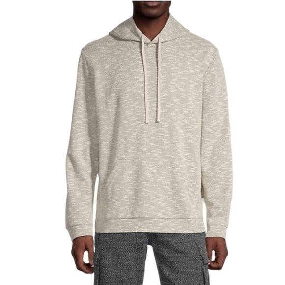 Onia Michael Slub Knit Hoodie in Stone Medium - Picture 1 of 8